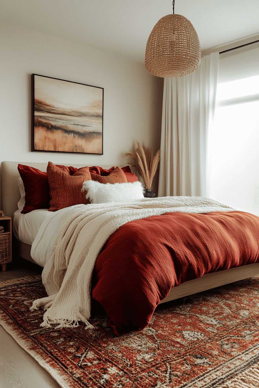 modern boho bedroom