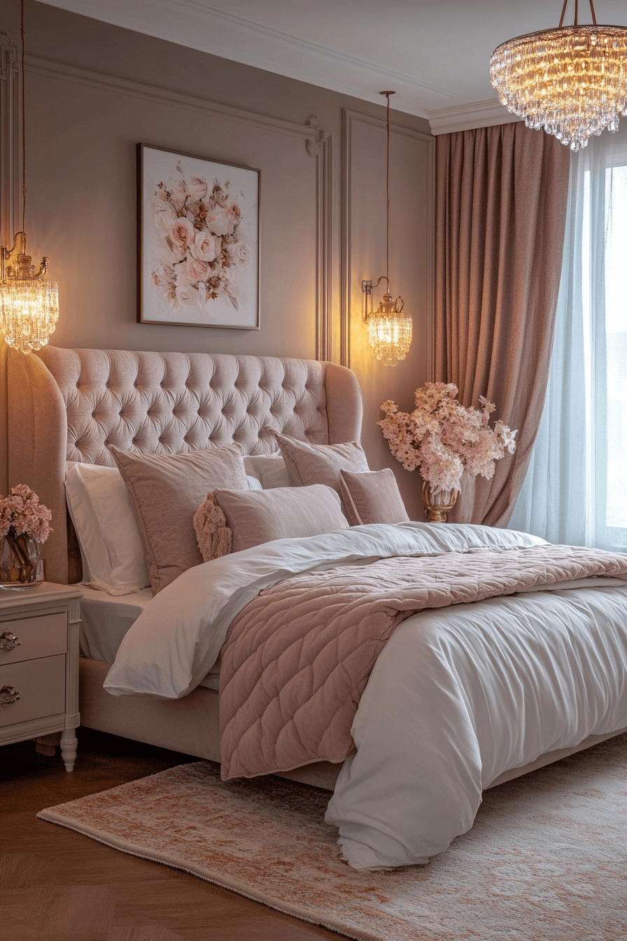 cozy feminine bedroom