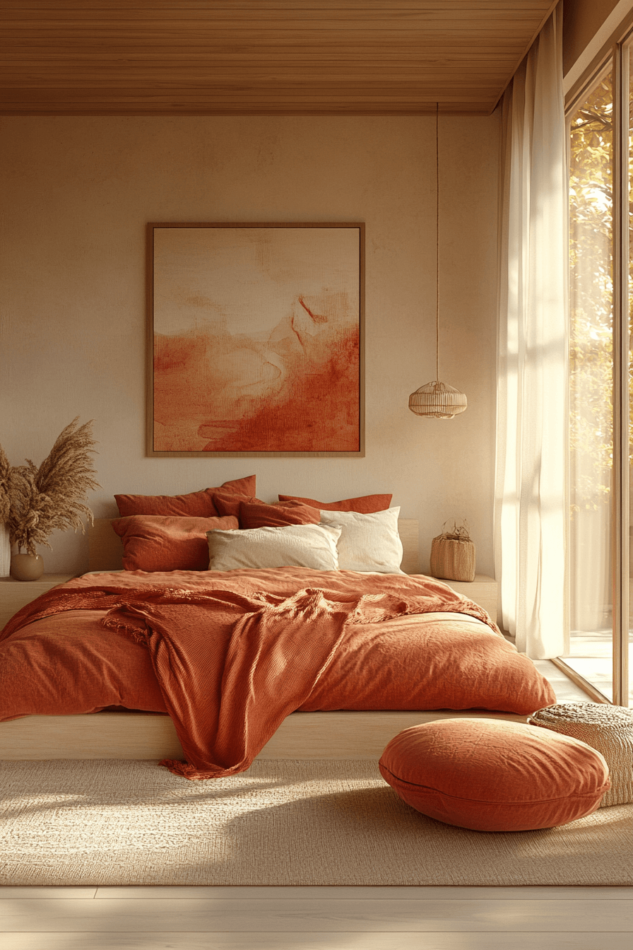 modern boho bedroom
