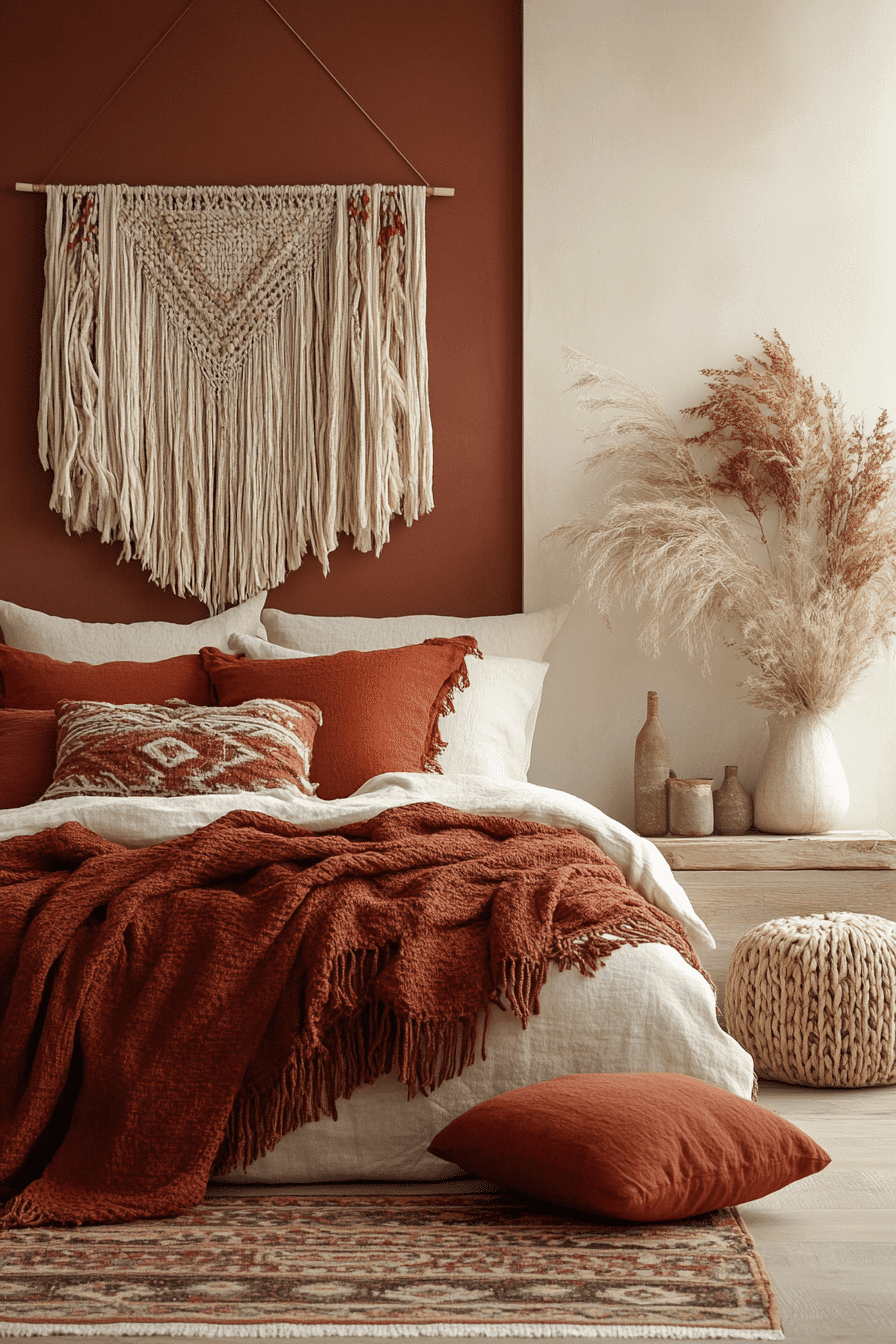 modern boho bedroom