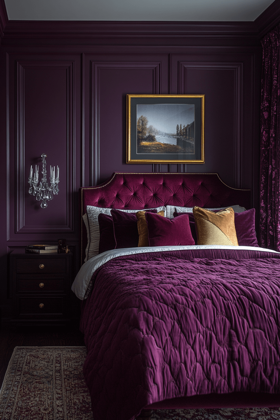 moody feminine bedroom