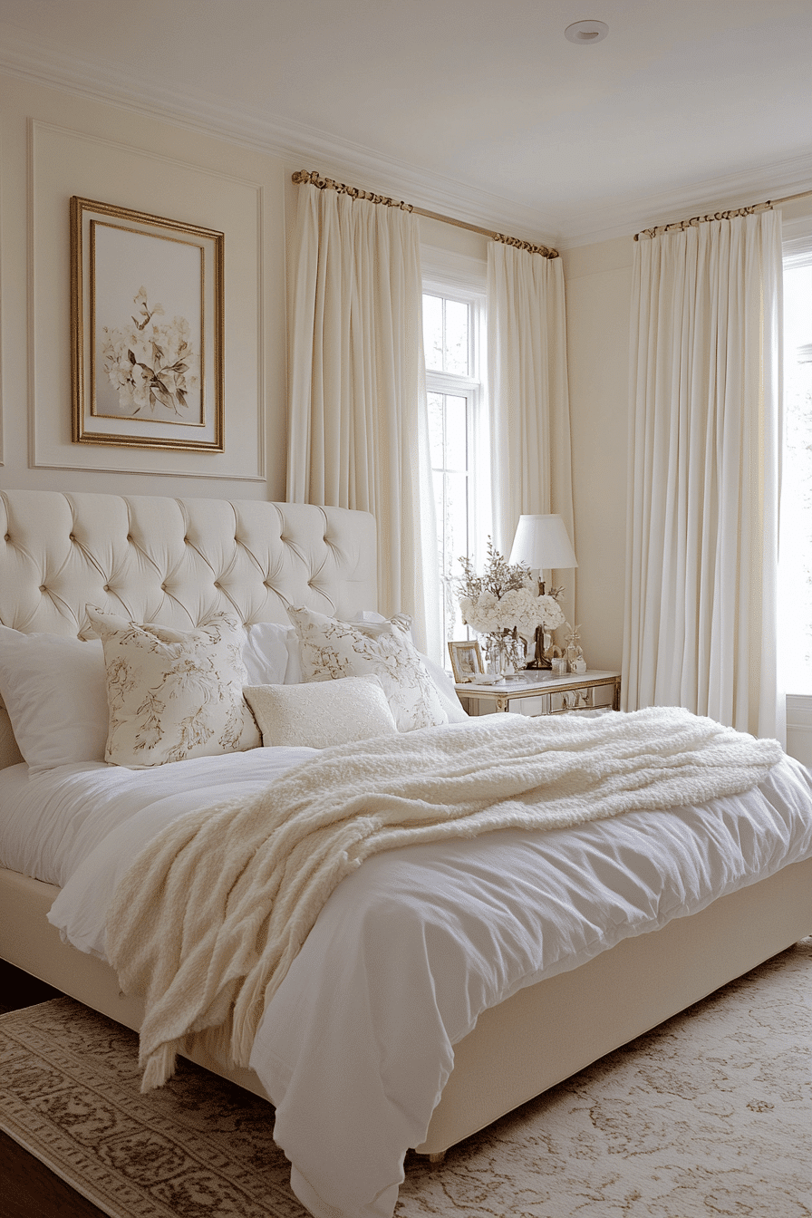 Cream And White Bedroom Ideasnull