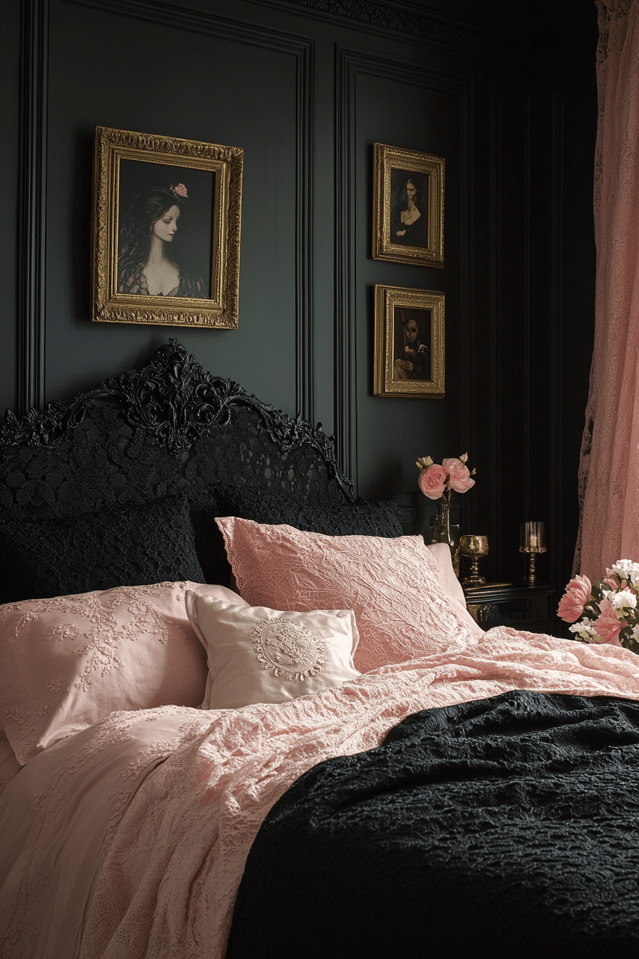 dark feminine bedroom