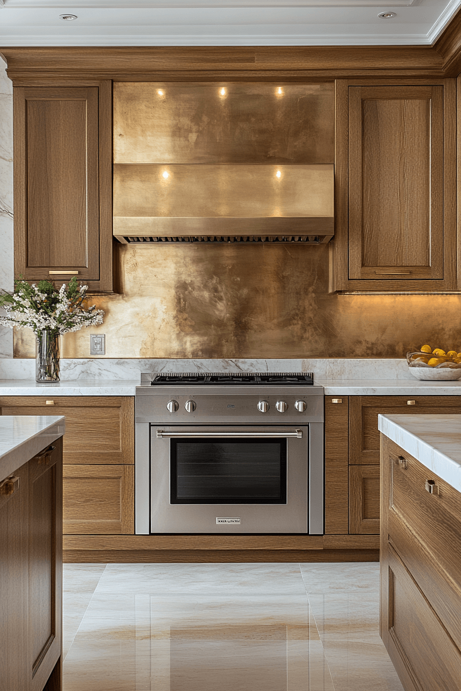 medium wood kitchen cabinets