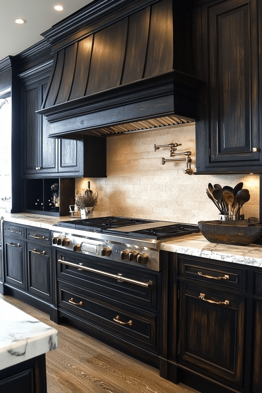 rustic wood kitchen cabinets