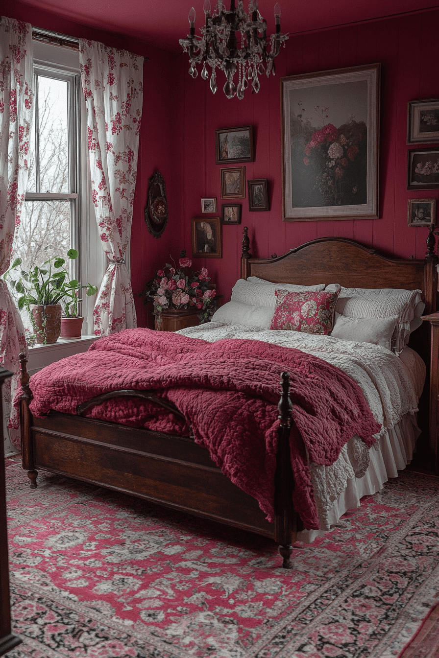 moody feminine bedroom