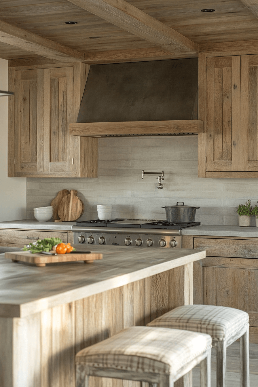 rustic wood kitchen cabinets