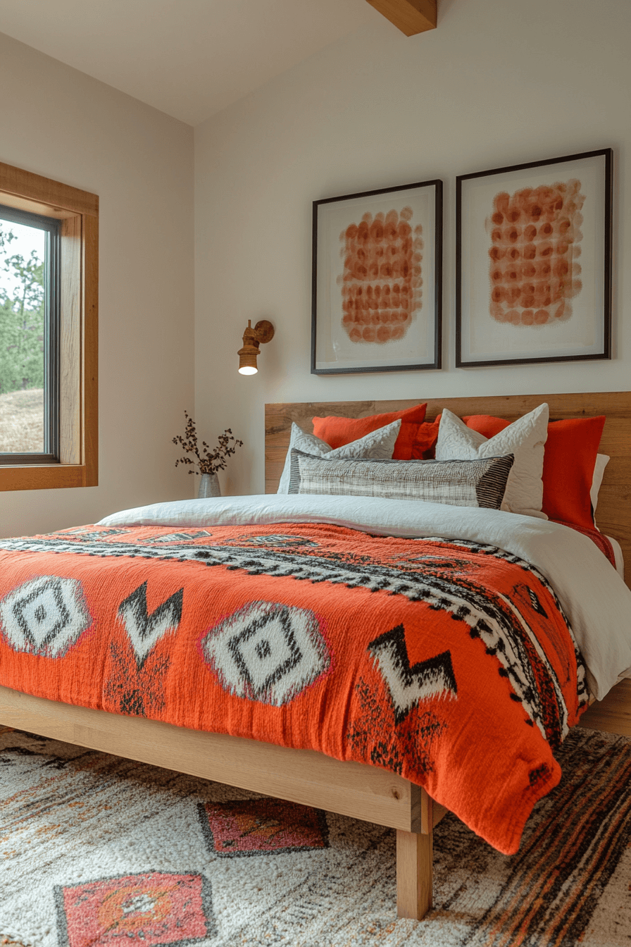 modern boho bedroom