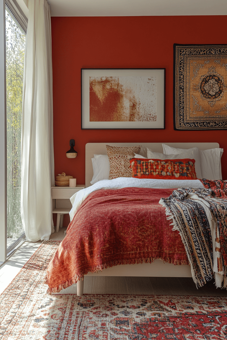 modern boho bedroom