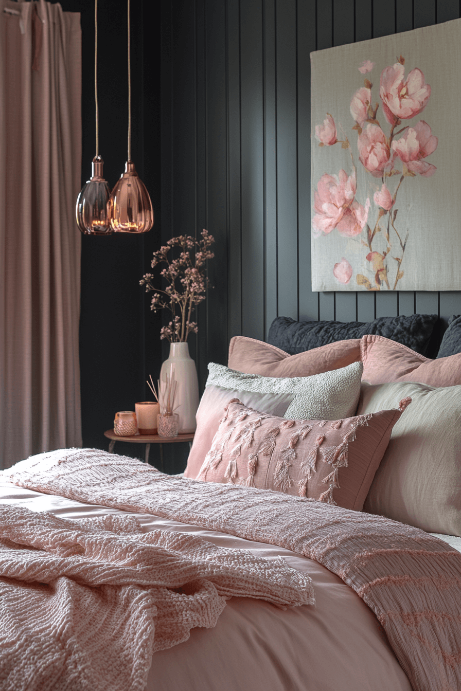 moody feminine bedroom