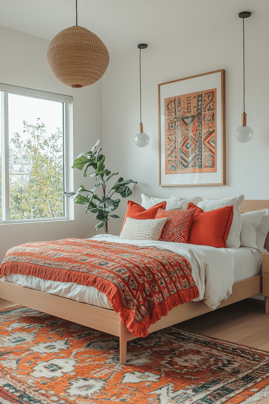 modern boho bedroom