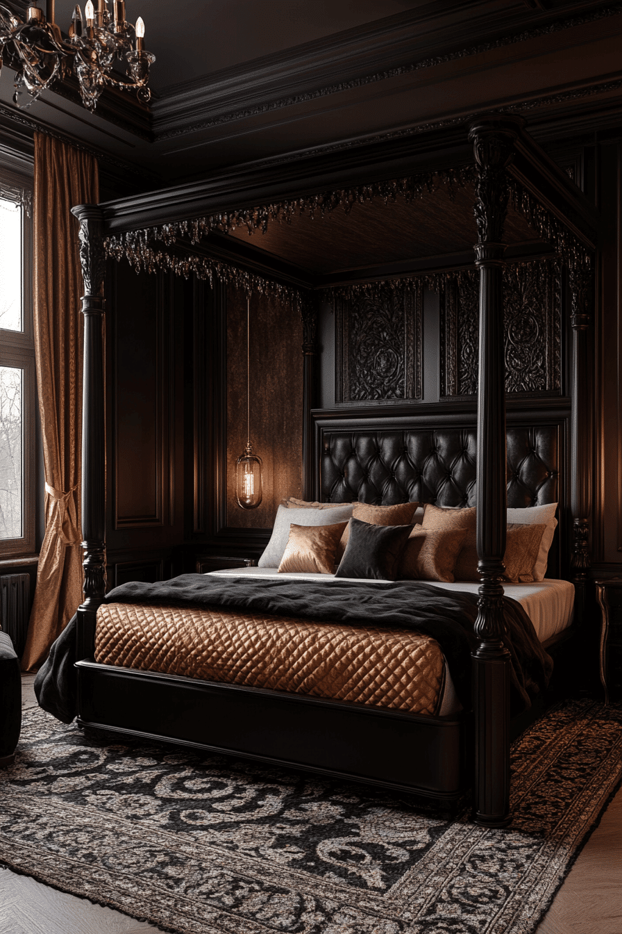 dark feminine bedroom