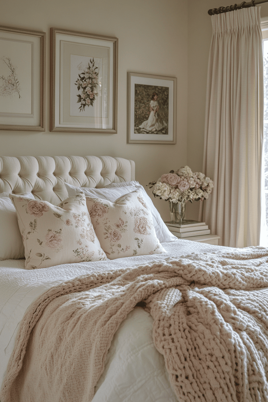 cozy feminine bedroom