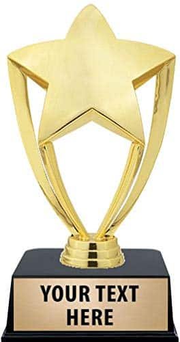 Crown Awards Gold Star Trophies with Custom Engraving
