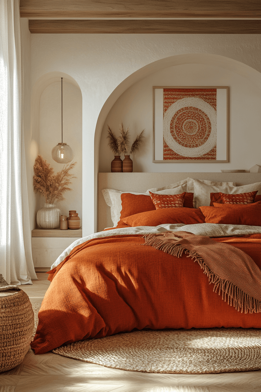 modern boho bedroom