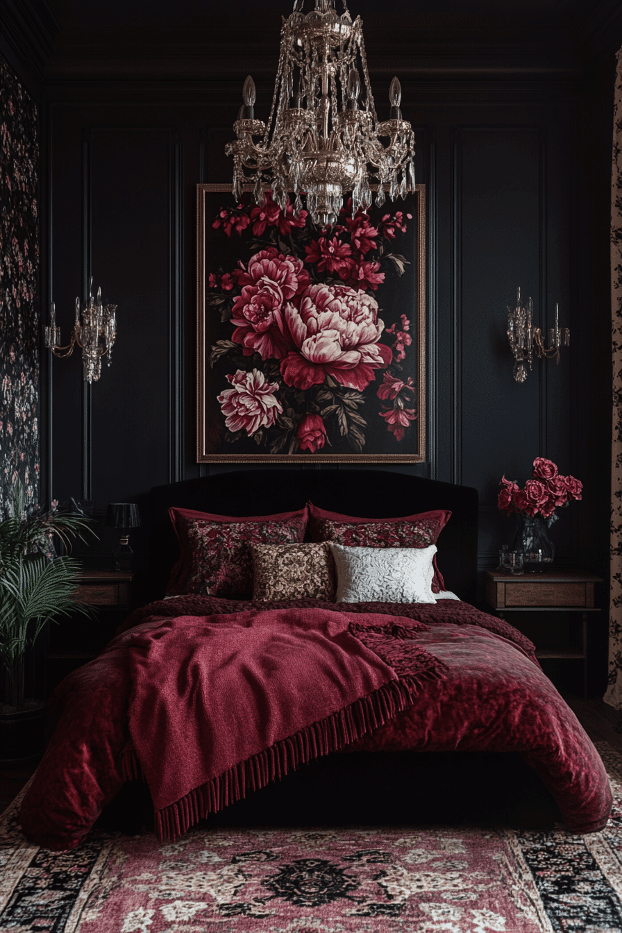 moody feminine bedroom