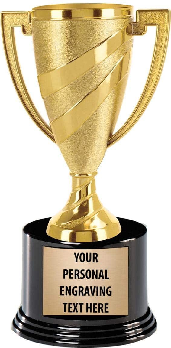 Crown Awards Gold Cup Trophies with Custom Engraving