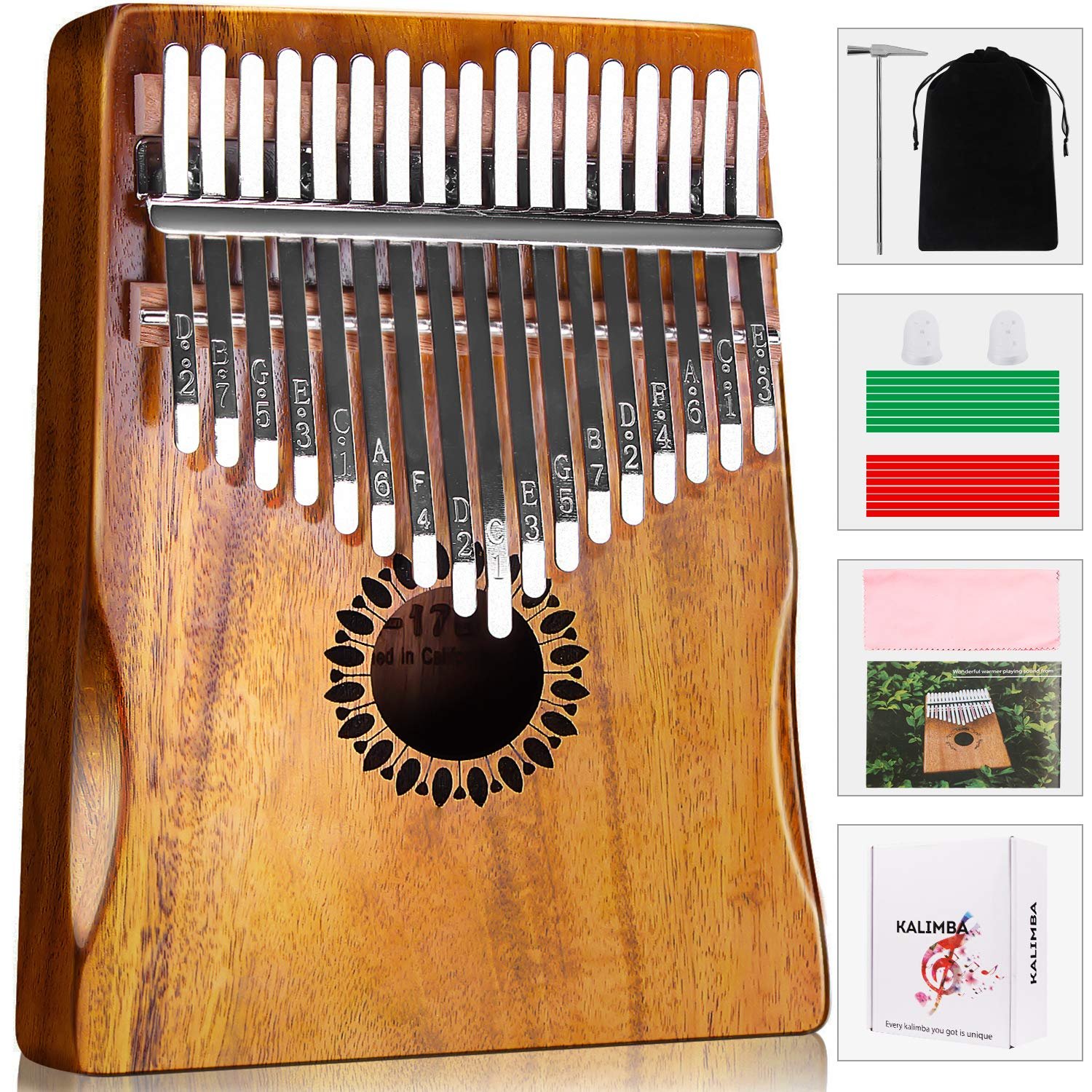 Newlam Kalimba Thumb Piano 17 Keys