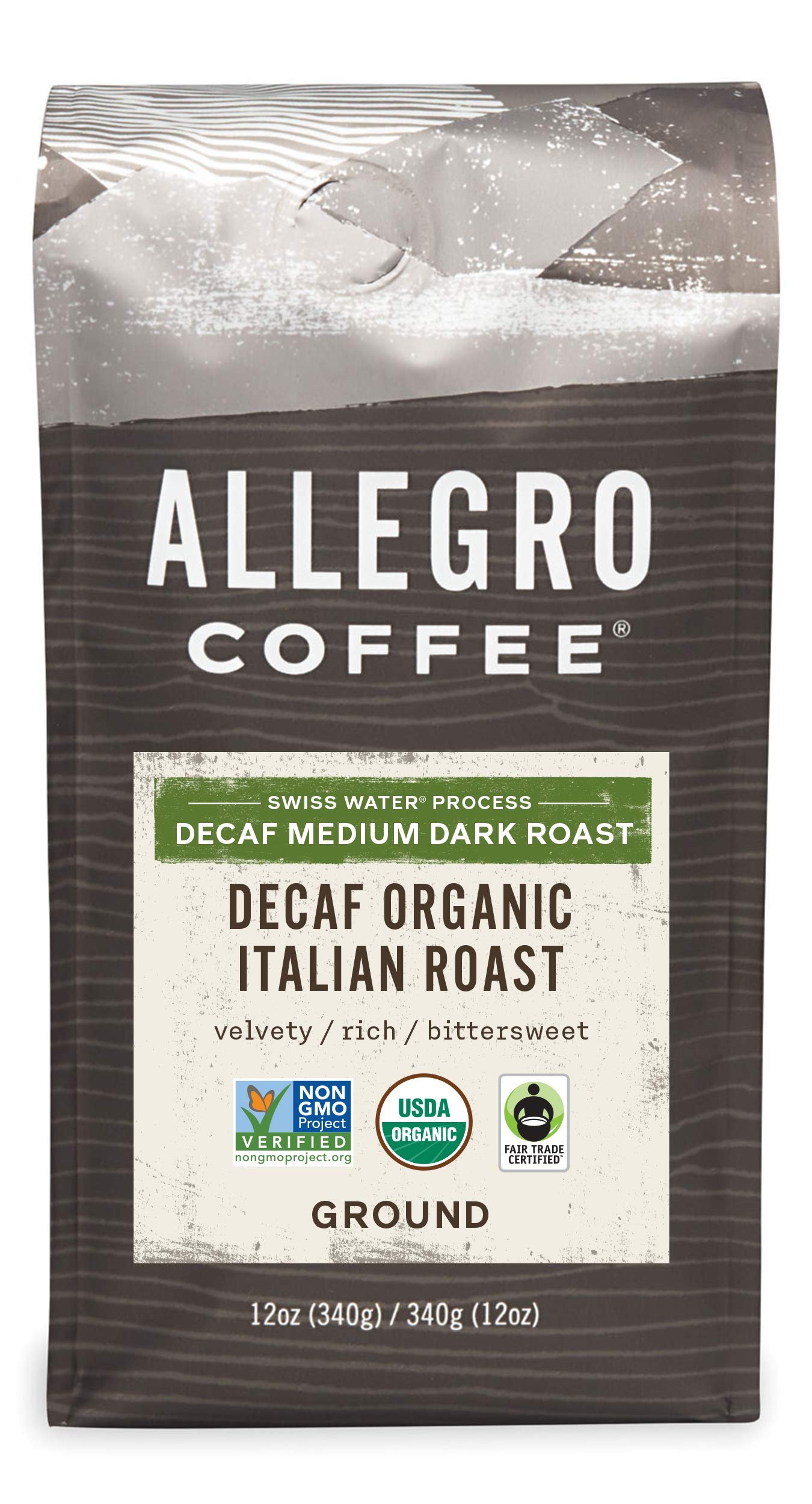 Allegro Coffee Decaf Organic Italian Roast Ground Coffee best decaf coffee