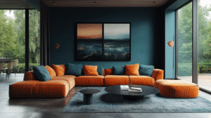 dark boho living room